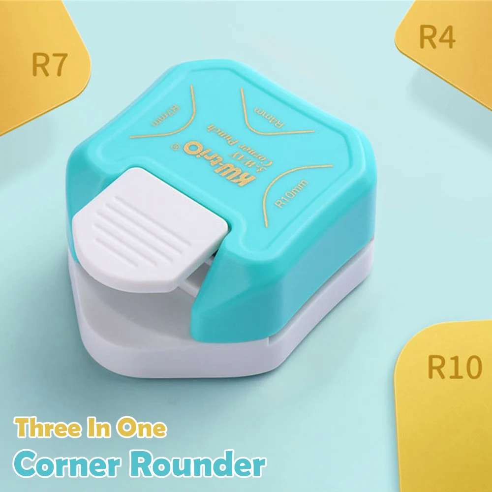 3-in-1 Corner Rounder R4/R7/R10 Circle Cutter Paper Scrapbooking Diy Card Corner Cutter Creative Stationery Tools Office Gadgets