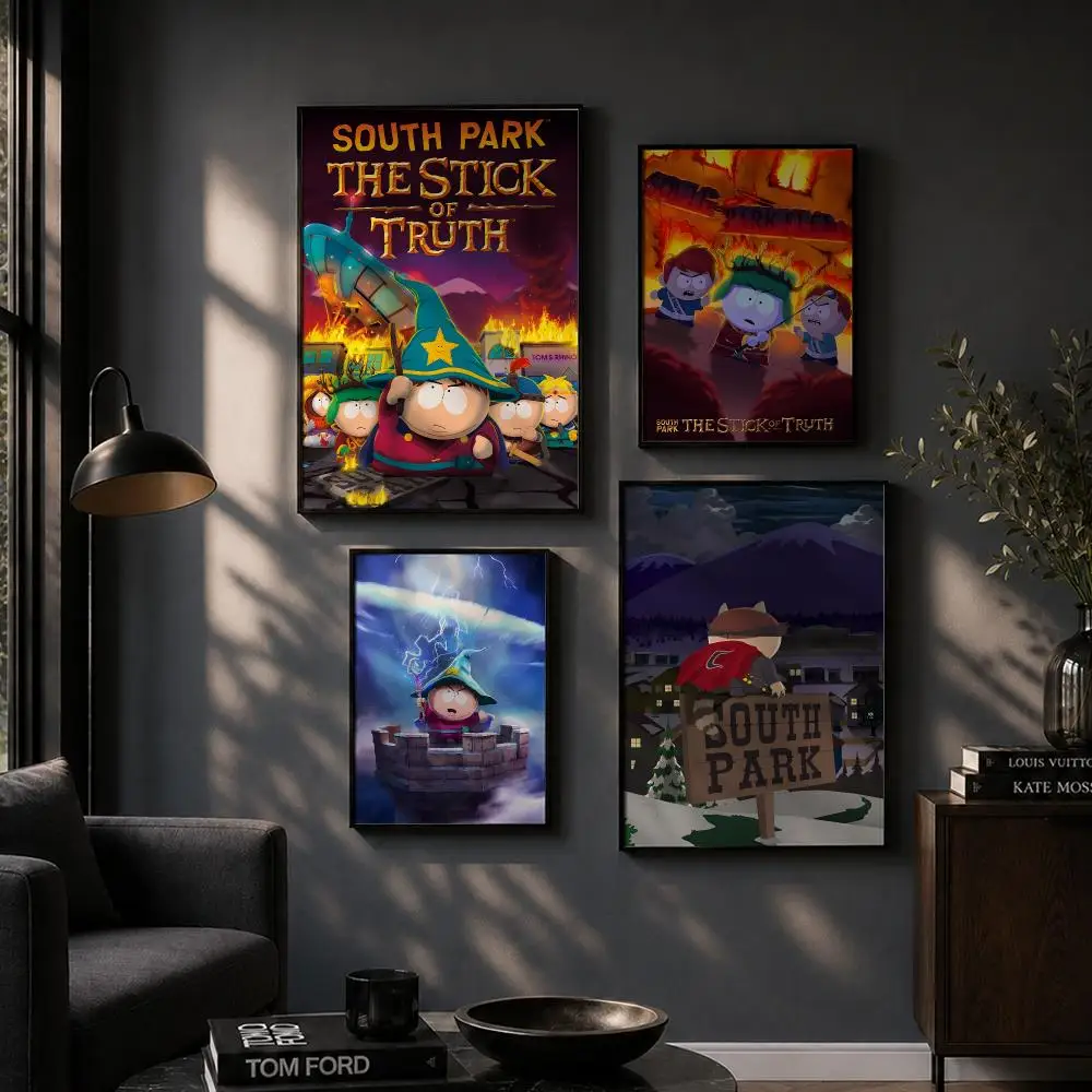 Anime S-South Park Poster HD Home Wall Stickers House hallway Living Room Bedroom Bar Office Decor Art Prints