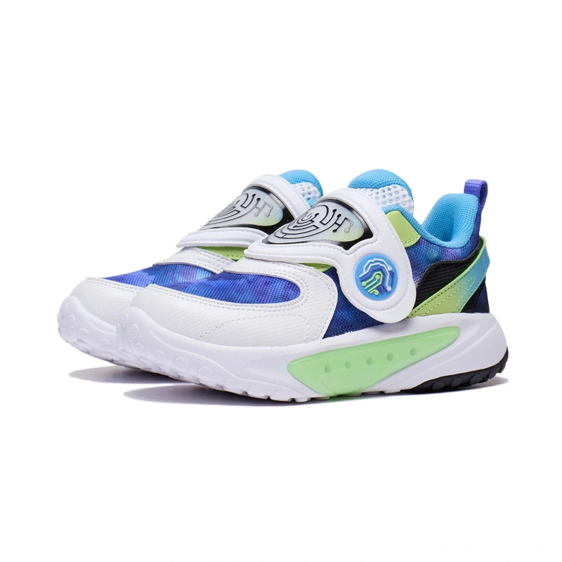 Li-Ning Kids Sport Shoes Boys Cushion Bounce Colorful LED Lighting Light Comfort LiNing Outdoor Sports Sneakers YKNT048