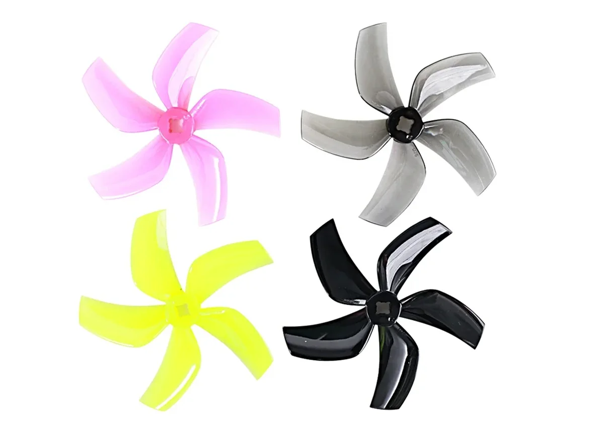 GEMFAN 76mm 5-Blade Propeller D76 Tunnel Machine Blade For RC 3inch Toothpick Cinewhoop Racing Drone 2Pairs/4Pcs