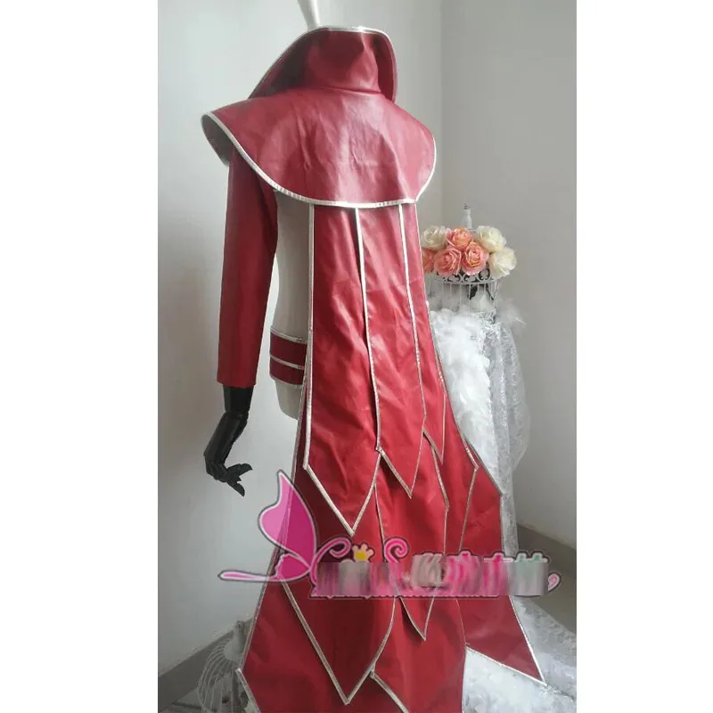 زي تنكري معطف أحمر طويل من Lol VN Vayne