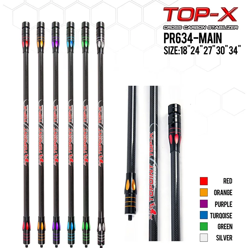 

Topoint PR634 Archery Balance Stabilizer Combo 30/10/5inch+V-Bar set For Compound Recurve Bow Shooting