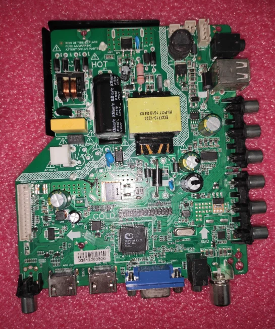 LAD.MV56U.B48 Three in one TV motherboard test good for 1366X768  47V  400ma