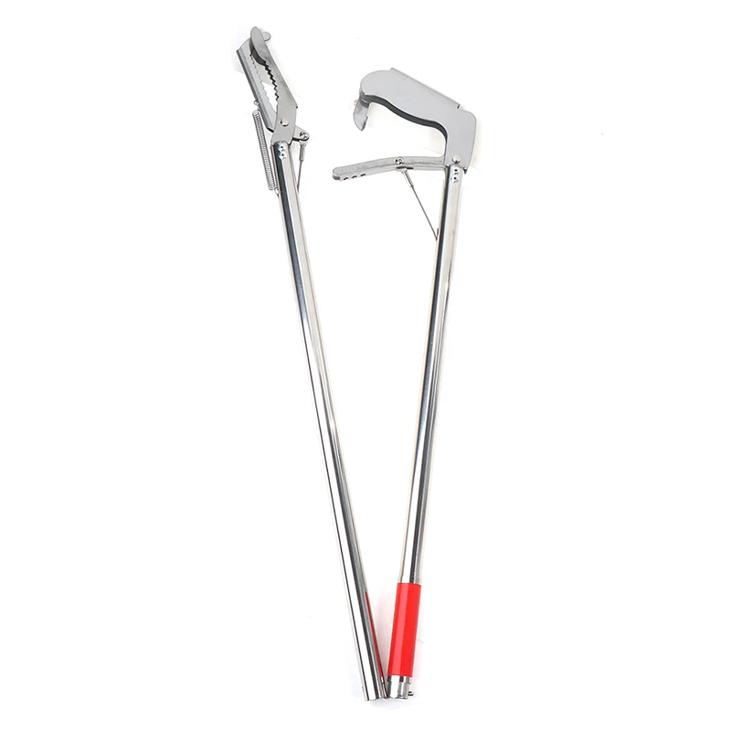 1.2m Foldable Snake Tongs Long Reach Garbage Pick‑Up Grabber Clip Tool For Outdoor Garden Yard Household Cleaning Accessories