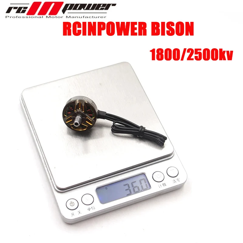 2 قطعة RCINPOWER BISON 22.5-7 1800KV 2500KV فرش السيارات 3 ~ 6S يبو مع مناسبة لطائرات بدون طيار المروحة 5 بوصة