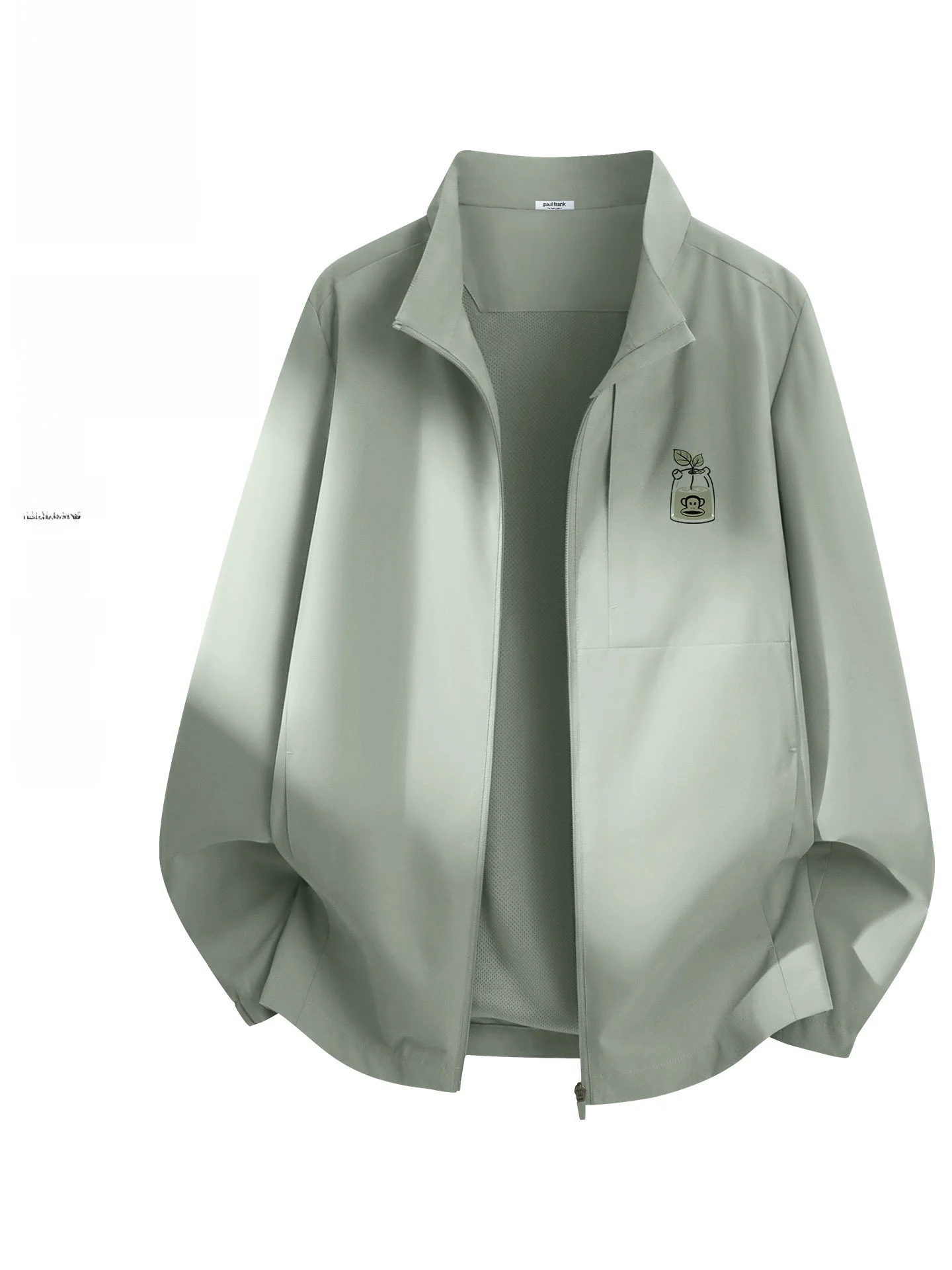 

Мужская легкая ветрозащитная куртка с воротником-стойкой и принтом обезьяны, весна-осень, для активного отдыха, повседневная, с длинными рукавами, на молнии