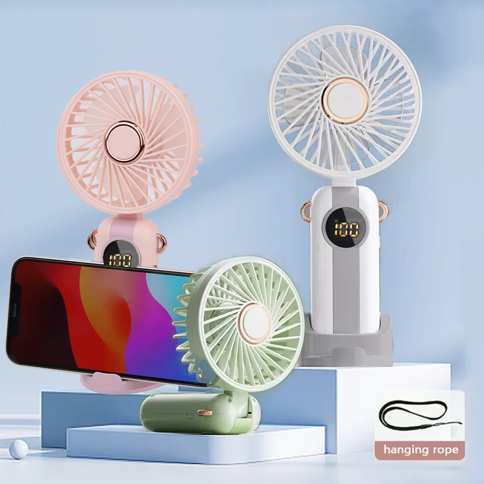 

Handheld Mini Fan Foldable Portable Neck Hanging Fans USB Humidifier Fan Octopus Fan Silent Home Baby Stroller Multiple Scenes