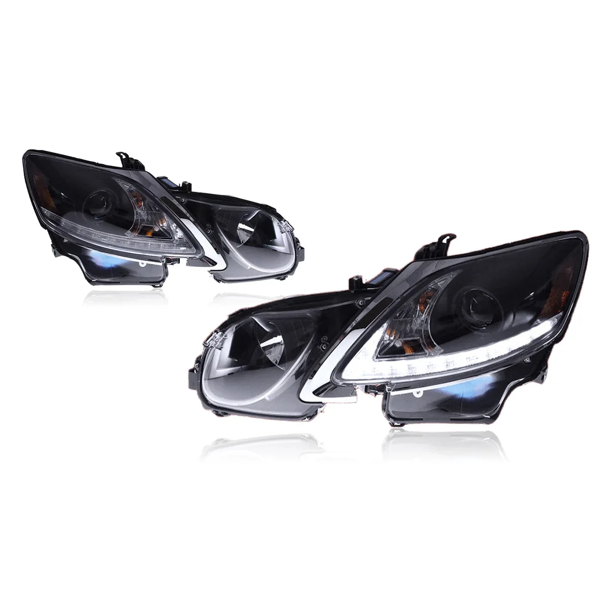 Car Lights For Lexus GS Headlights 2004-2012 LED Angel Eye Projector Lens Daytime Running Light Automotive Accessories