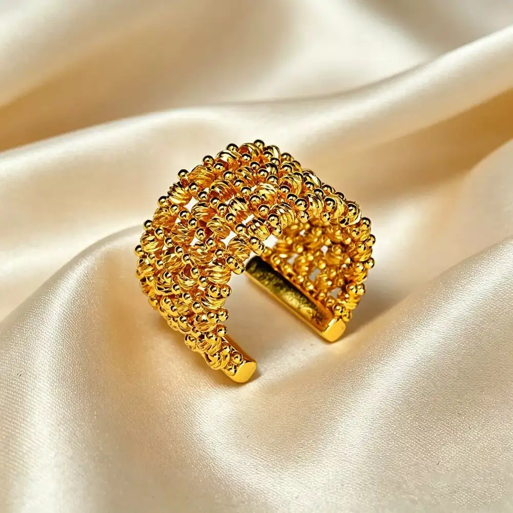 Nigeria Viral Retractable Magic Ring Multi Layer Woven Stretch Rings For Women Adjustable Finger Ring Wedding Party Jewelry Gift