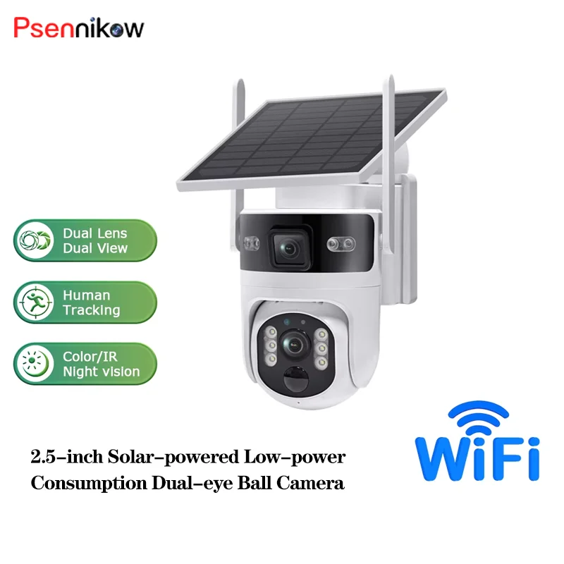

Solar Camera Power 3MP APP ICAM365 Dual Lens 4G/WIFI IP Full Color AI Humanoid Detection Home/Outdoor Security CCTV Baby Monitor