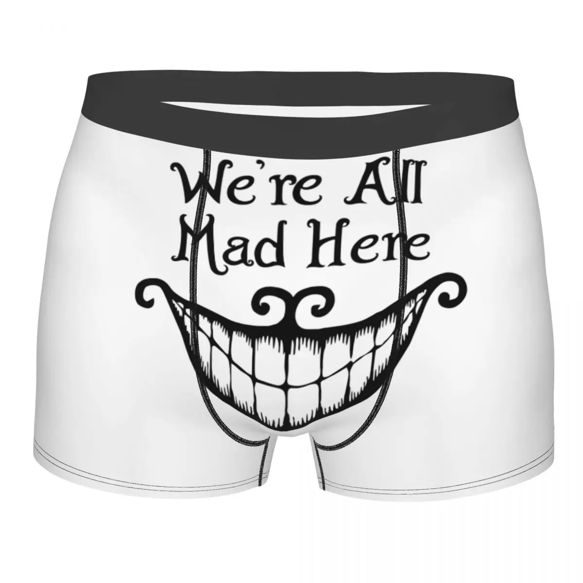 

Custom Alice In Wonderland Cheshire Cat Underwear Men Stretch Boxer Briefs