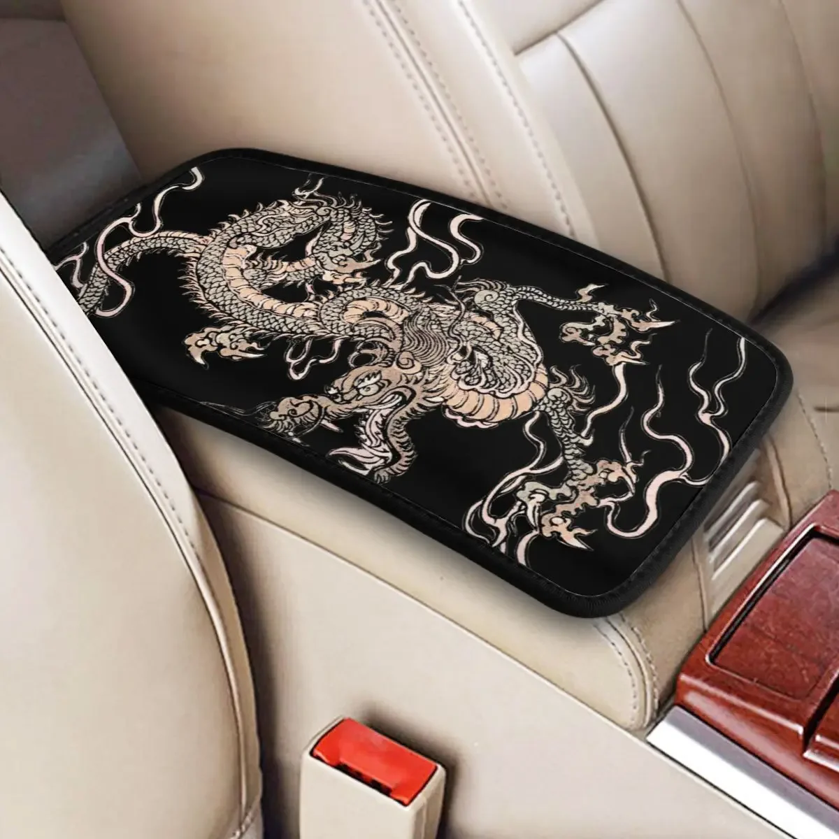 Chinese Drakengeruit Middenconsole Beschermende Kussenkussen Voor Universele Auto 'S Dierauto-Interieuraccessoires Armleuningmat