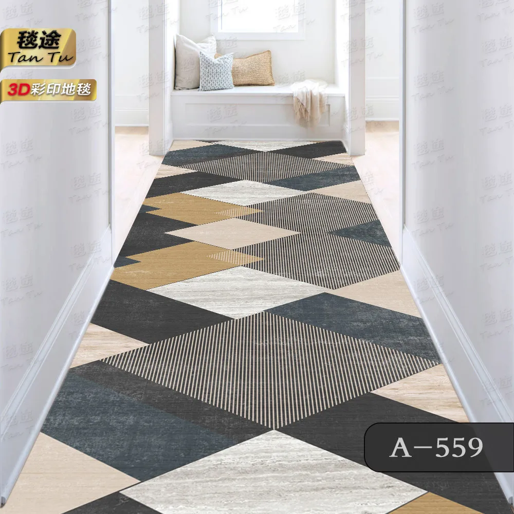 Corridor Carpet Long Hallway Area Rug Geometric Living Room Carpet Kitchen Aisle Mat Room Decoration Floor Mats Tapis Alfombra