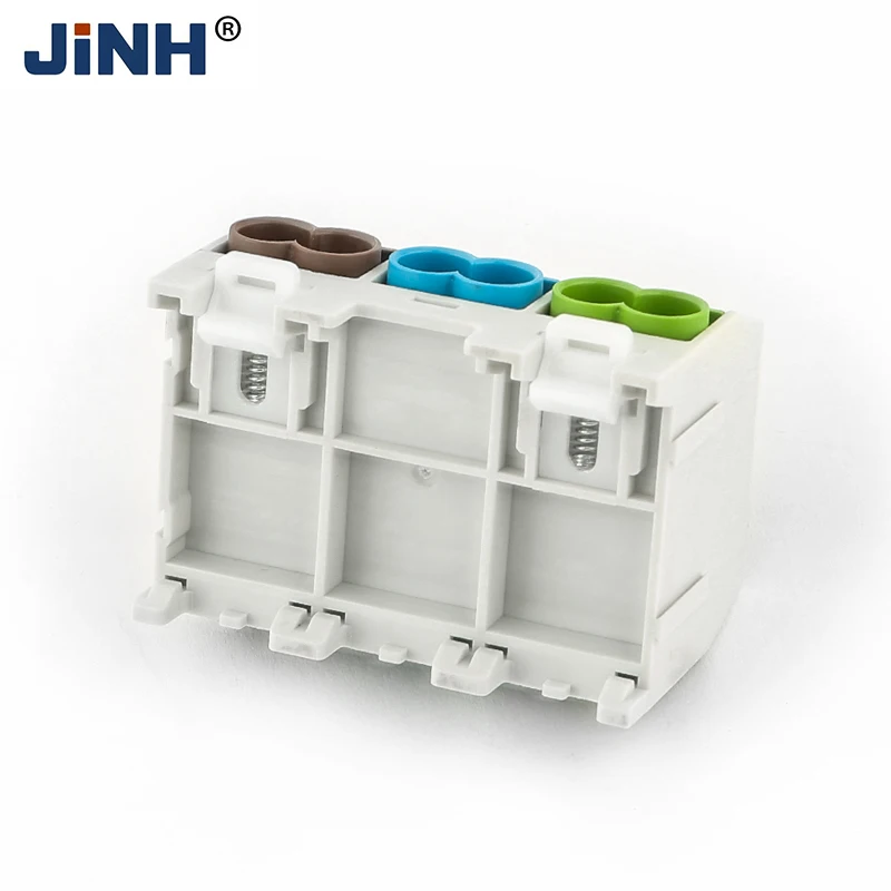 JINH 2Pcs Distribution Terminal Blocks JHT3 100A-2Pins (1x25,1x16 / 1x25,1x16) Splice Wire Connector Connectivity 25mm Wiring