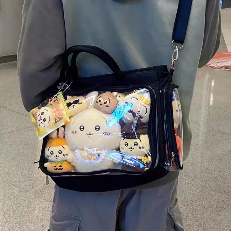 

Сумка аниме Ita, прозрачный рюкзак из ПВХ для женщин, просторная сумка унисекс на плечо, кавайный уникальный подарок в японском стиле для девочек