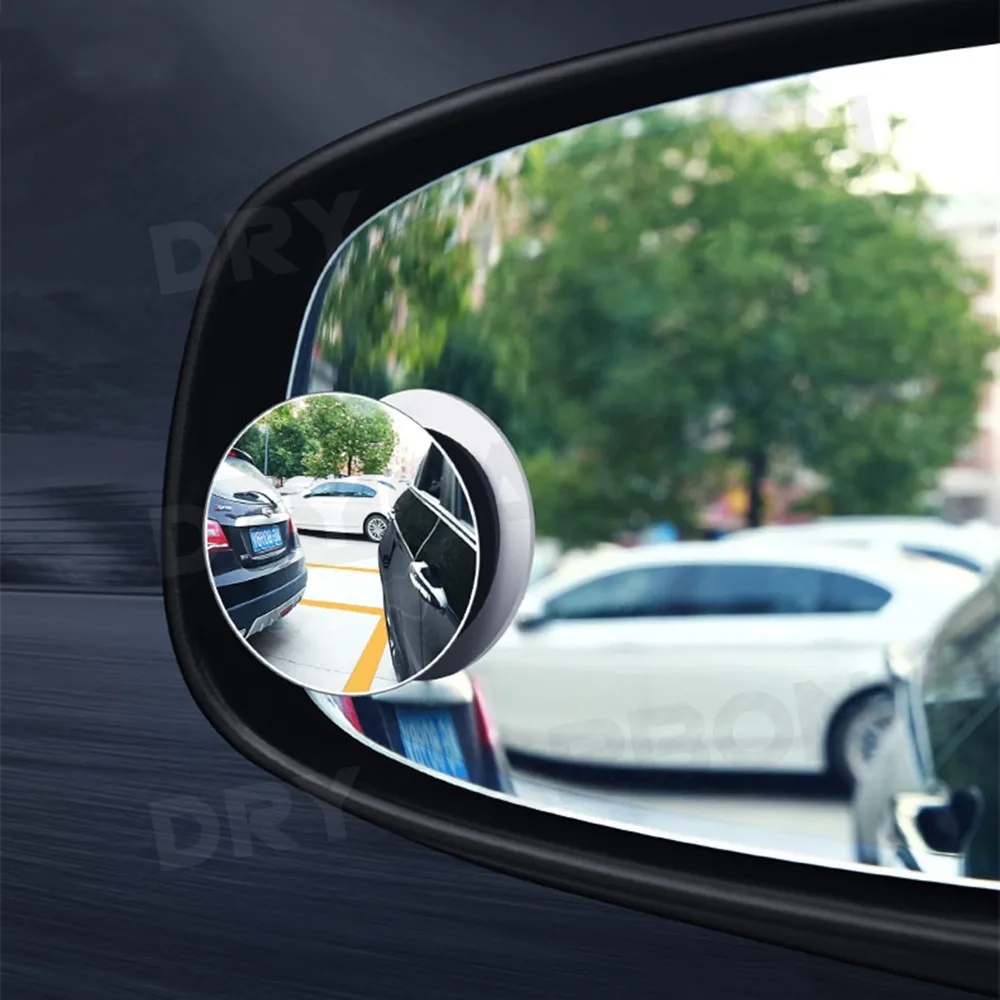 

360-градусное HD зеркало для слепых зон для автомобиля, безрамное ультратонкое широкоугольное круглое выпуклое зеркало заднего вида, автомобильные аксессуары