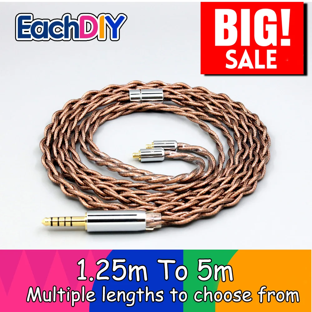 

99% 24k Gold 7n Pure Silver Graphene Shield Earphone Cable For Acoustune HS 1695Ti 1655CU 1695Ti 1670SS LN008548