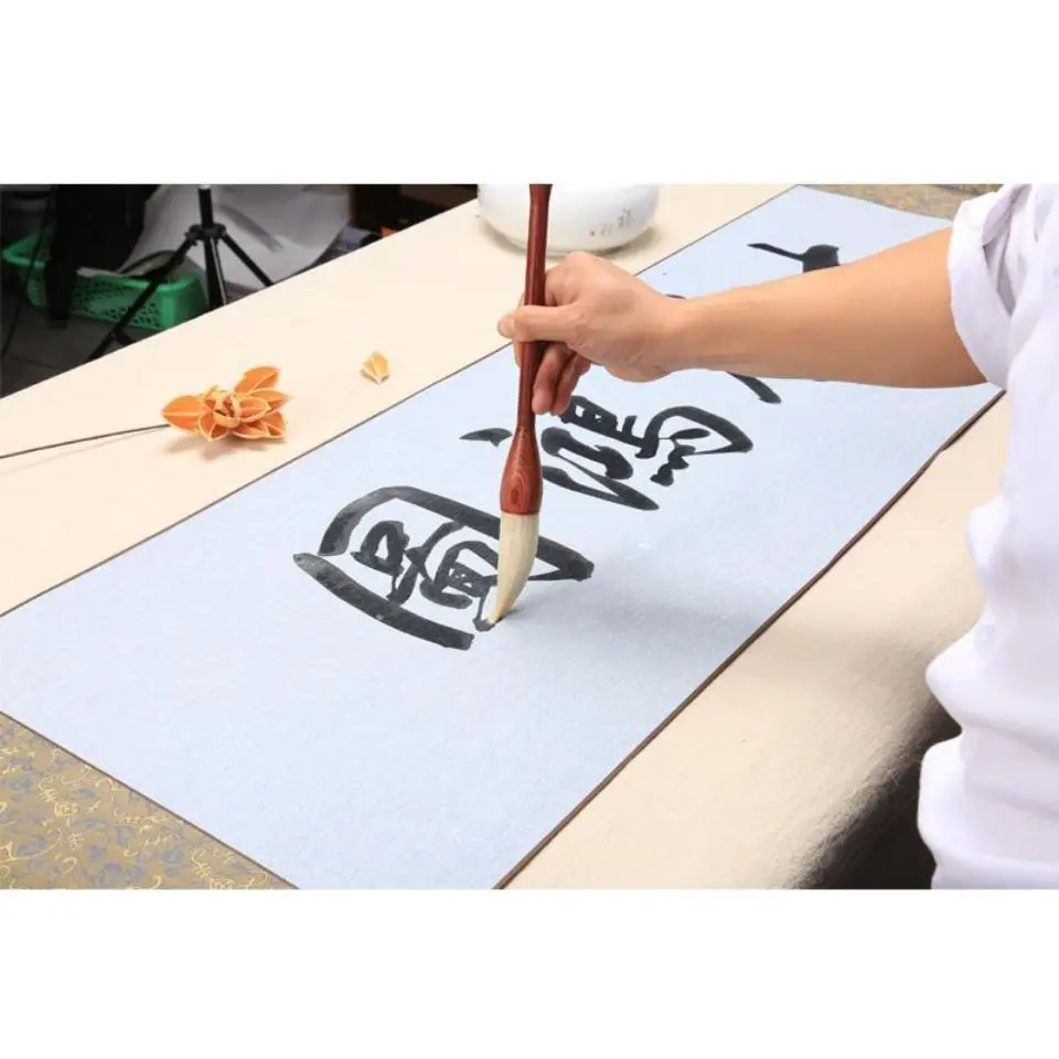 Thicken Imitation Xuanshui Writing Cloth Large Size Small Meter Grid Blank Calligraphy Practice Water Writing Paper