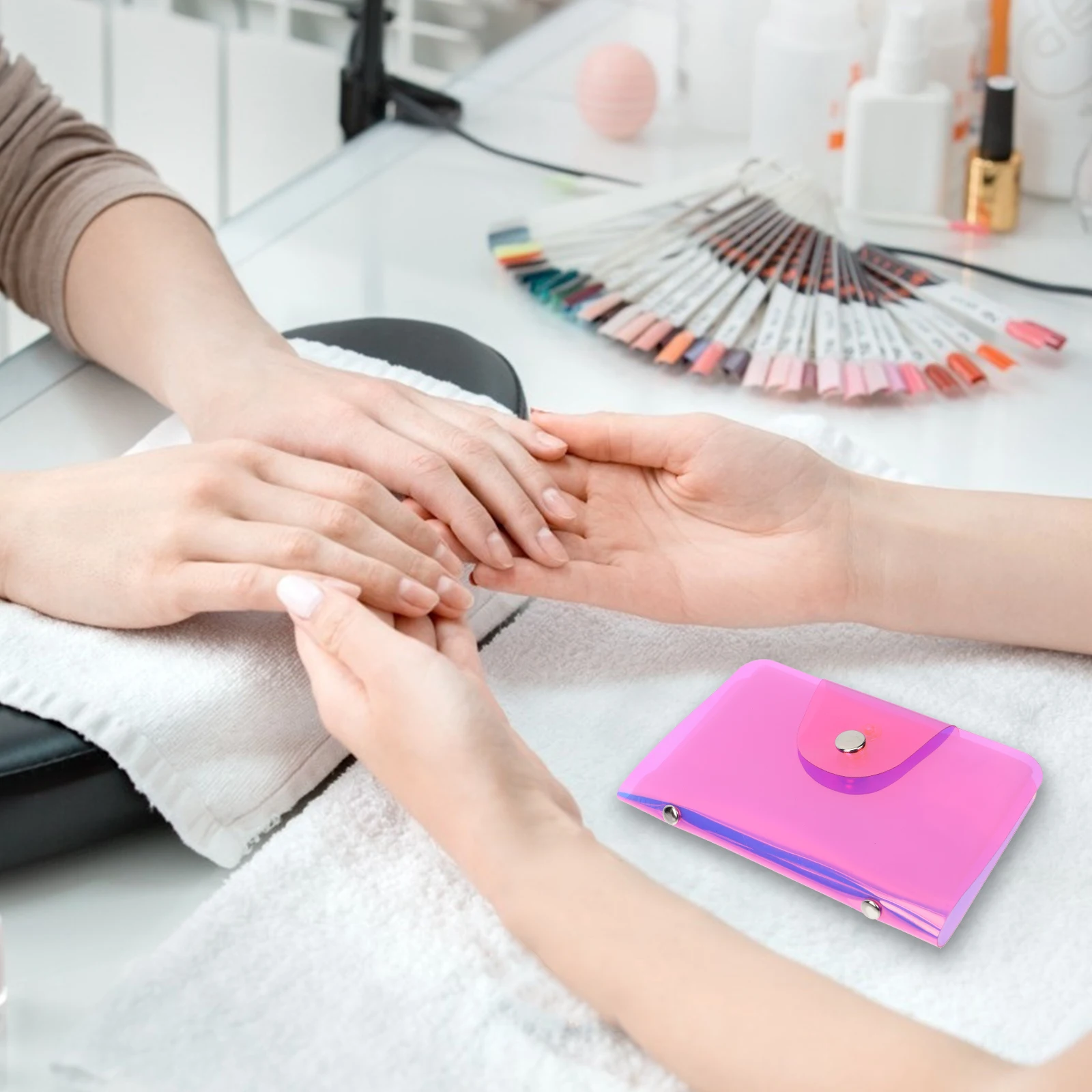 

Nail Stamp Plate Holder Storage Bag 60 Slots for Square Rectangular Plates Stamping Organizer Manicure Tool Portable Compact
