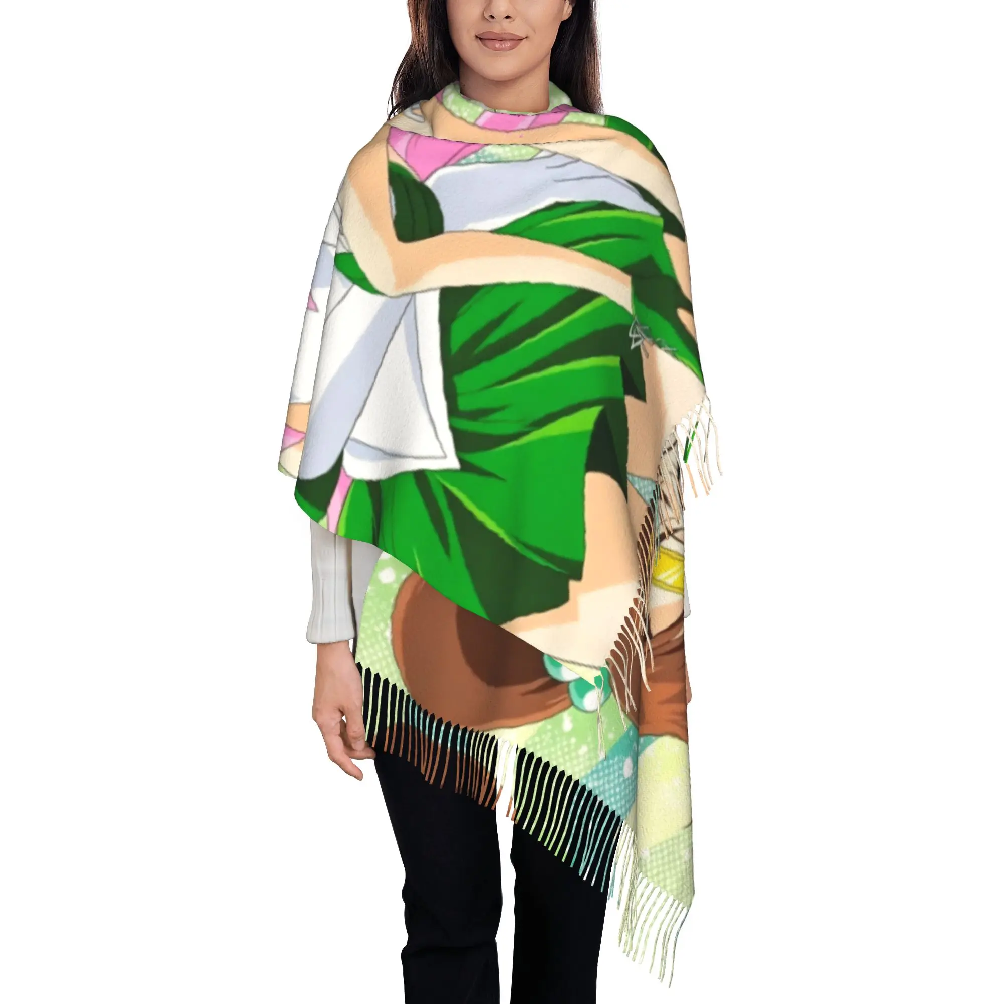 Sailor JupiterTassel Scarf S-Sailor Moon Cold Day Comfortable Integrated Warmth Birthday Gift Neck Shawl