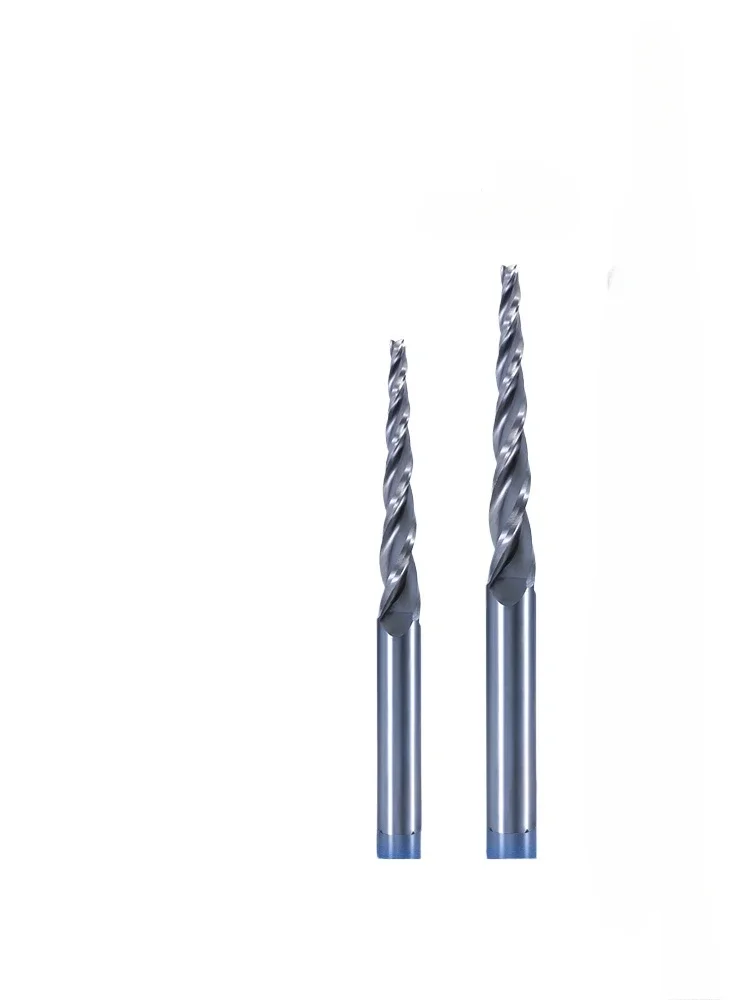 Straight Shank White Steel Taper Milling Cutter HSS Lengthened 175L Inclined Cutter Head Diameter 6mm 1 2 3 Degrees End Mills