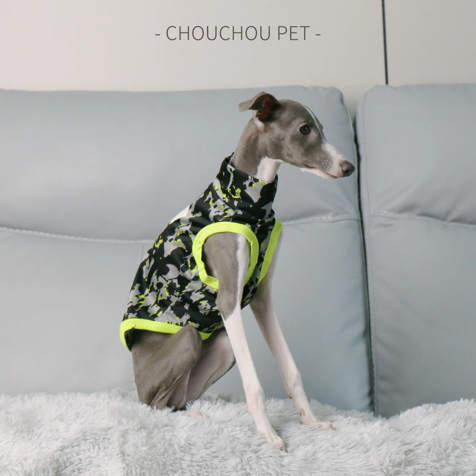 Italian Greyhound Whippet Summer Colorblock Vest Breathable Sunscreen Lightweight Pet Clothes