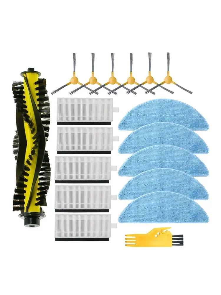 Brosse Latérale, Filtre, Serpillière et Rouleau pour Mamibot Exvaccondeed 880, Kit d'Accessoires de Remplacement pour Aspirateur Robot