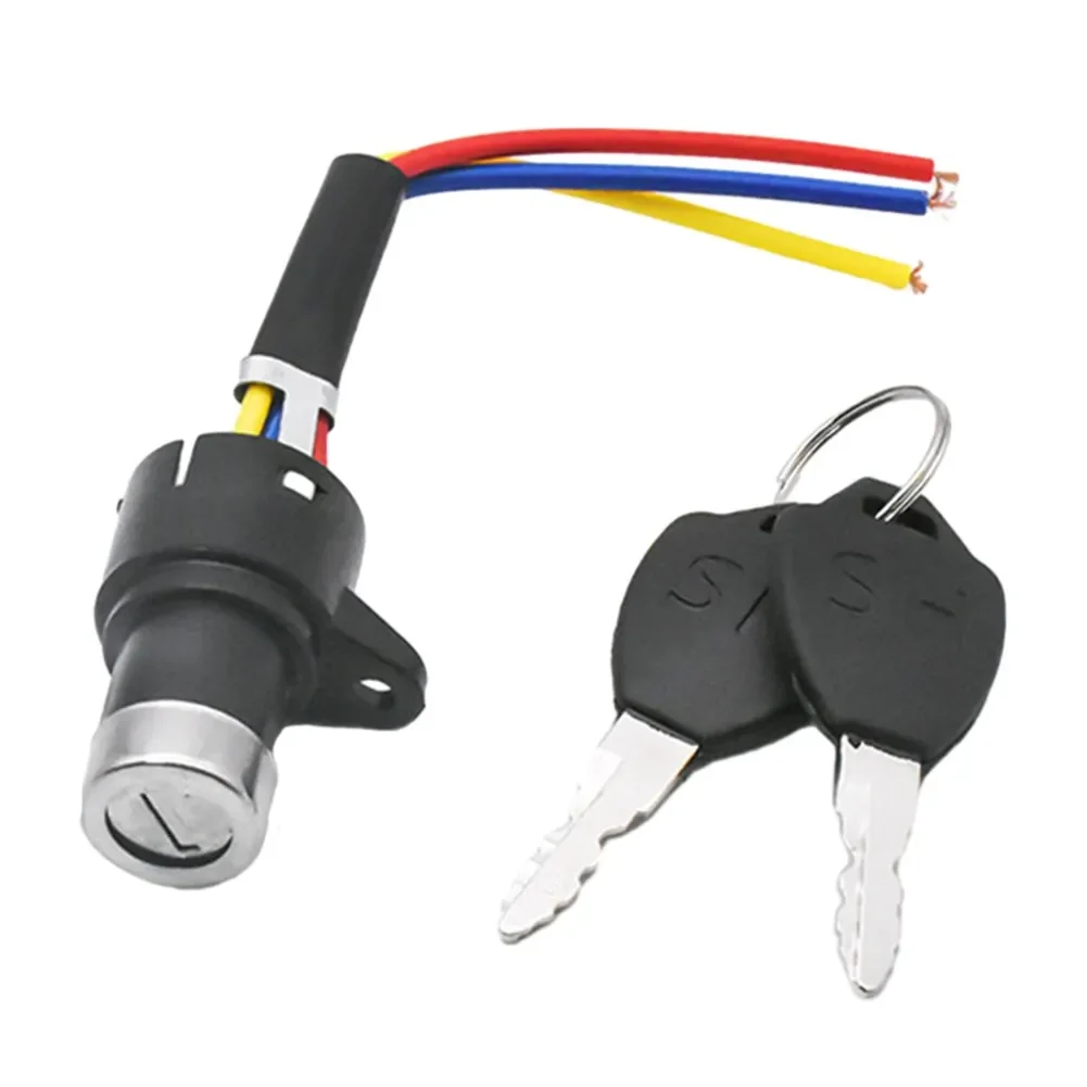 Ignition Key Ignition Key Switch With 3 Wire Position For Electric Scooter And EBike Durable And Practical