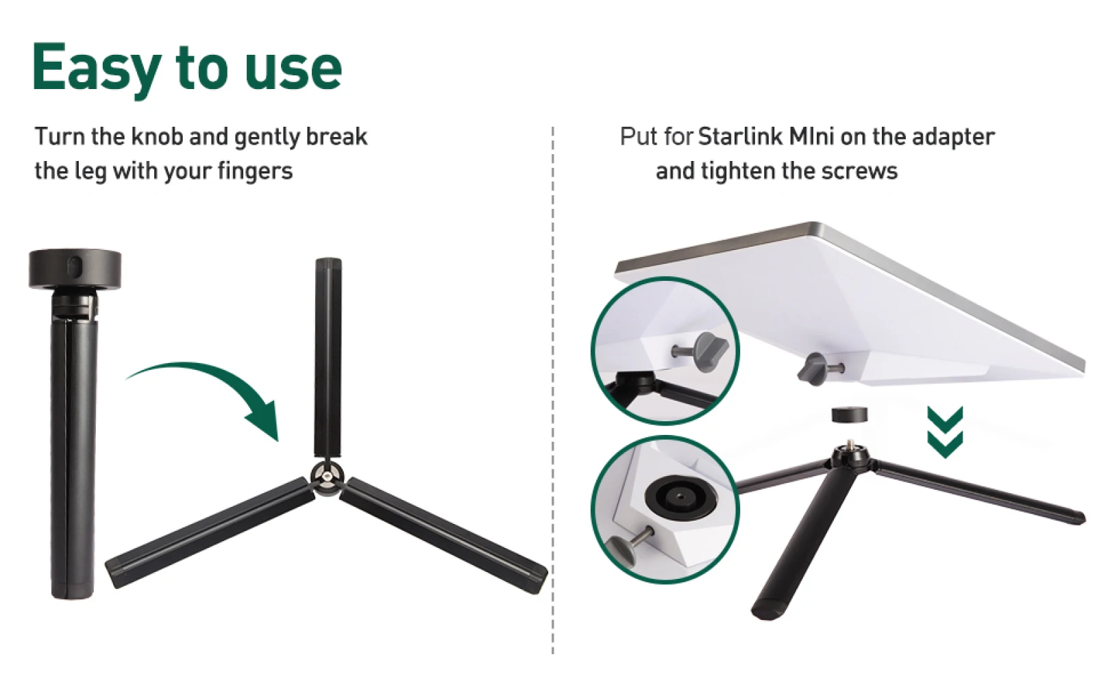 

Scalable Tripod For Starlink Mini For Starlink Mini Bracket Set With Adapter Portable Tripod Adjustable Angle
