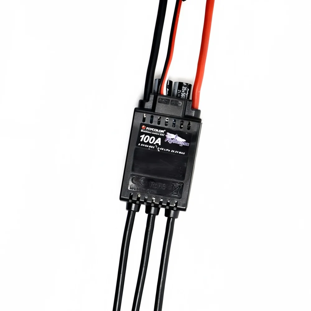 

FLYCOLOR V1-100A 6S ESC FATJAY Бесщеточный с электронным регулятором скорости BEC 5,5 В/5 А для модели самолета с неподвижным крылом