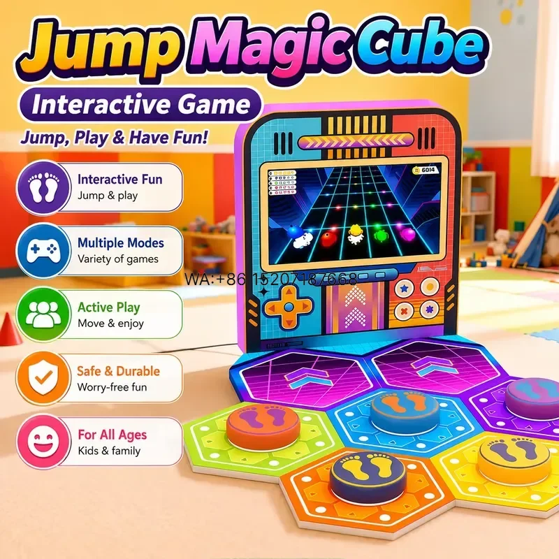 Wmwmnu Sports Games for Kids Multiplayer Interactive Jumping Platform Game System for Indoor Play Spaces and Fitness Rooms