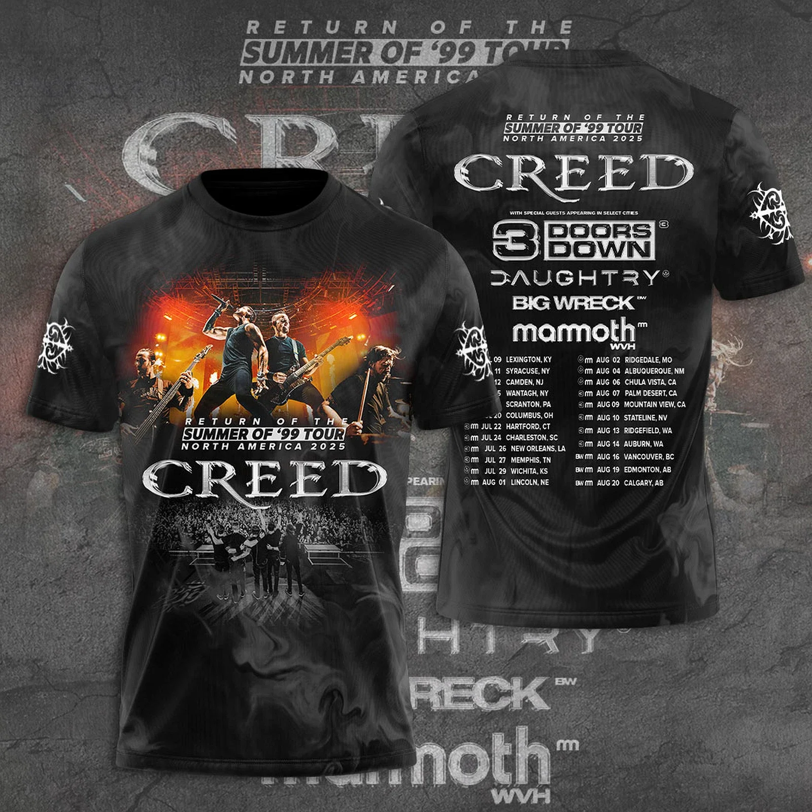 

Ретро Rock Creed Band 3D Футболка с принтом Мужчины Женщины Мода Дышащая футболка в стиле хип-хоп Негабаритные топы с короткими рукавами Футболка Детская одежда