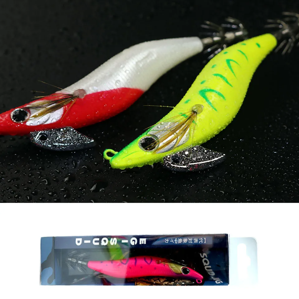 Señuelo lumínico para calamares de madera - Hundimiento lento 9,2 cm