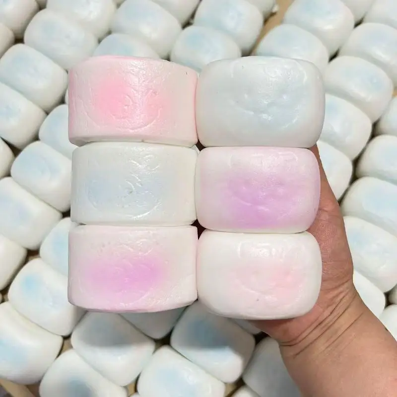 1/3Pcs Marshmallow Shaped Squeezable Fidget Toy Ultra Soft Slow Rising For Stress Relief Home Office Play For Kids And Adults