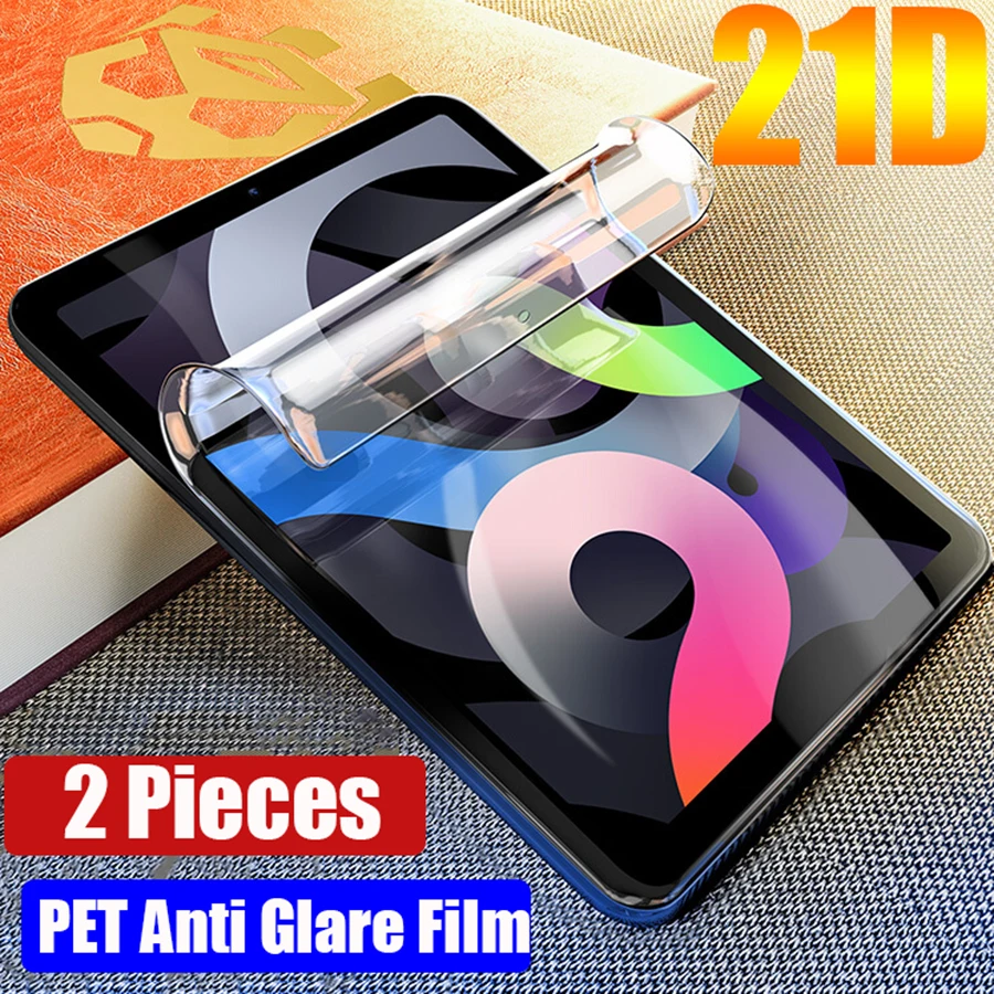 2PCS TPU Screen Protector Film for iPad Pro 11 12.9 2021 2020 2018 iPad Air 4 10.9 10.2 7th 8th mini 4 5 6 PET Anti Glare Film