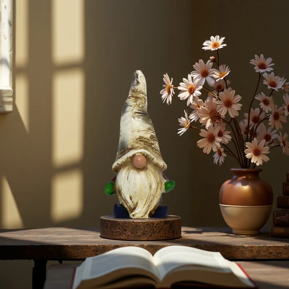 Kreative Jacken-Bären-Statue, Retro-Hahn-Zwerg-Figur, Wohnzimmer-Tischdekoration, Garten- und Hofdekoration, Kunstharz-Handwerk – Detail 8