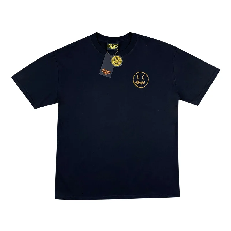 Drew House New Hot Sale Short-sleeved T-shirt with Logo Embroidered on the Chest Ropa Hombre