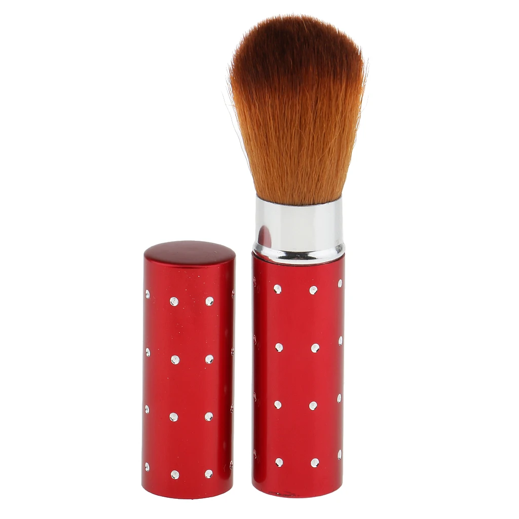 Strumento pennello per fondotinta, fard in polvere cosmetica retrattile da 2 pezzi