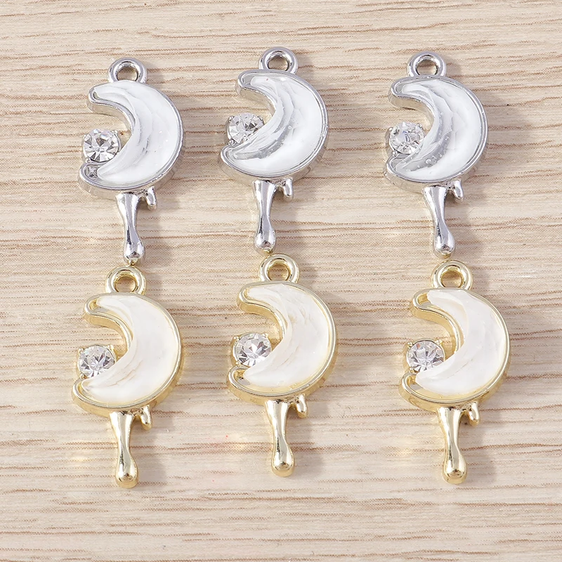 Tusember 4 Stück 12 x 22 mm brillante Kristall-Polaris-Stern-Anhänger für die Schmuckherstellung, DIY, handgefertigte Halskette, Ohrringe, Basteln – Detail 16