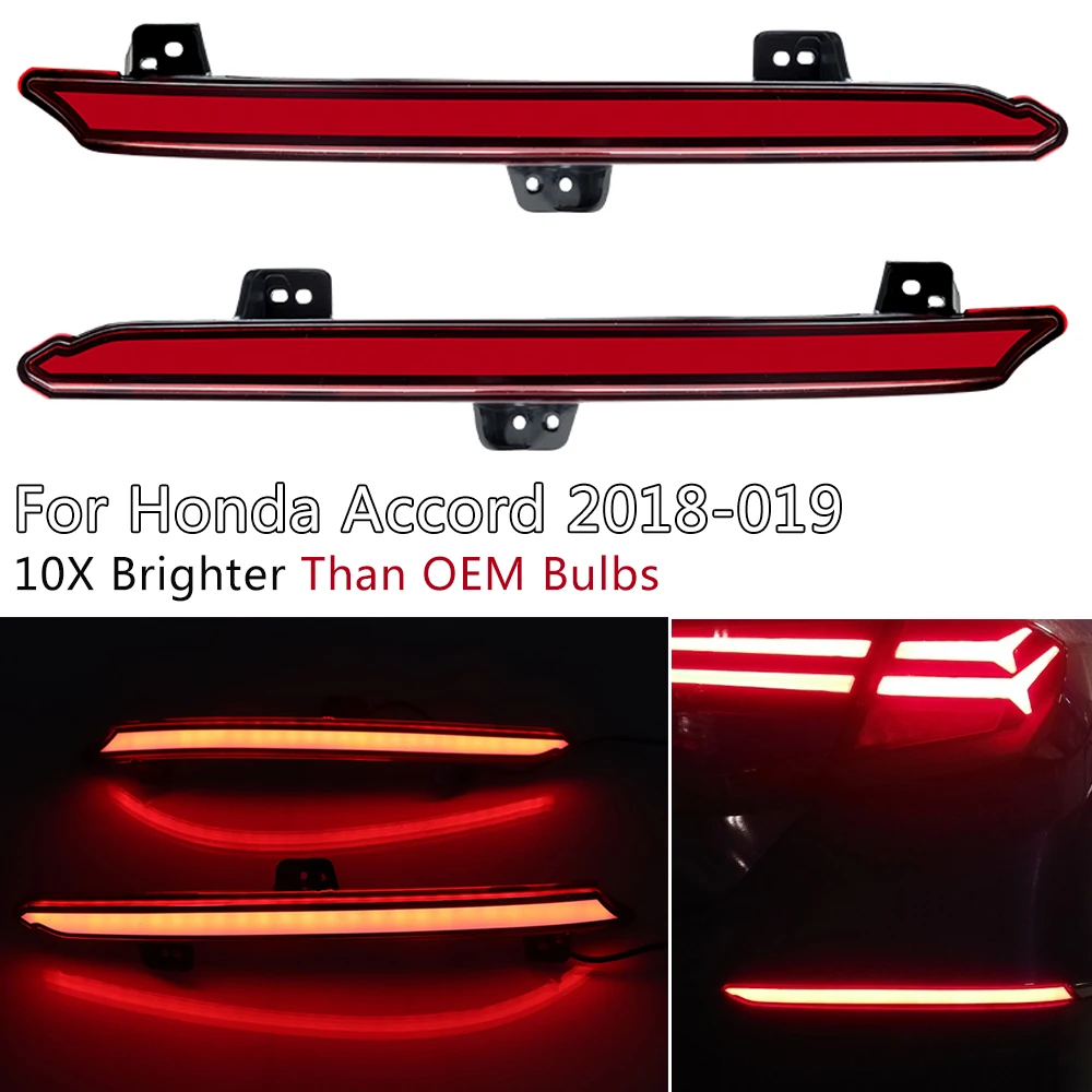 2 Stück Gleichstrom 12V 6W 0,5 A LED Hecks toß stange Reflektor Bremse Rücklicht Signallampe für Honda Accord