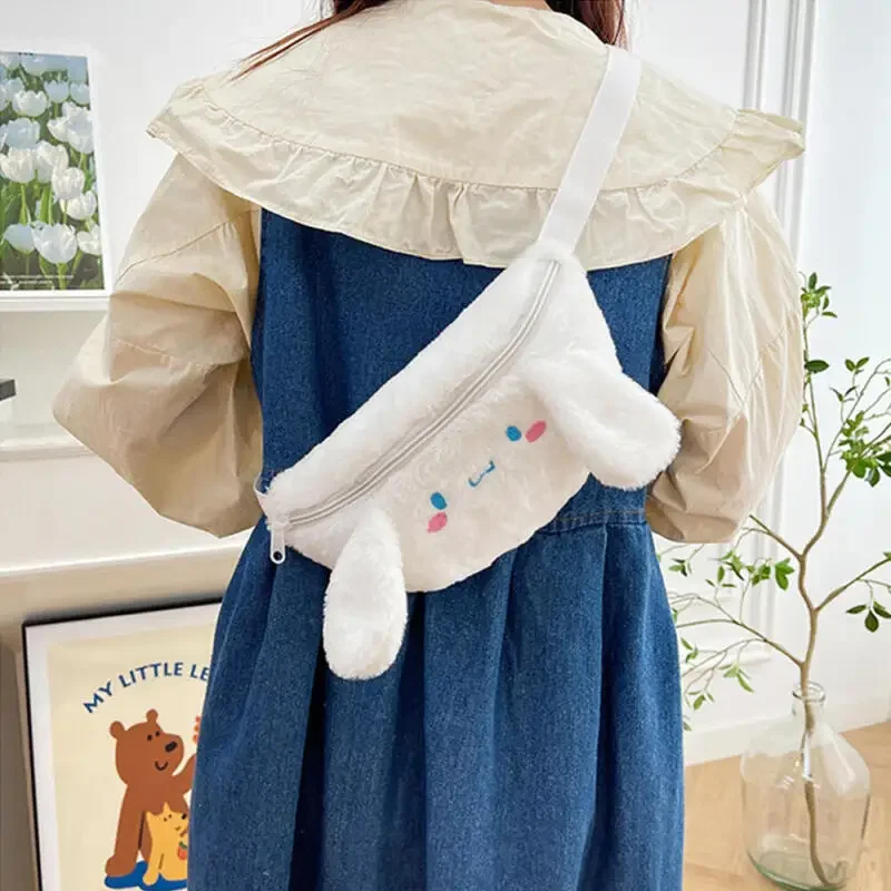 かわいいシナモロールメロディークロミプリンクロスボディバッグサンリオアニメウエストバッグ収納ポーチかばん小銭入れ友人へのギフト