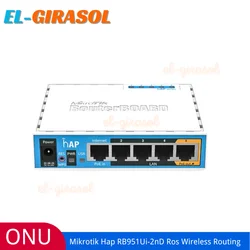 Mikrotik RB952Ui-5ac2nD dwuzakresowy Routing bezprzewodowy hAP ac Lite ROS Home Dual-concurrent punkt dostępu 2.4/5GHz AP wifi