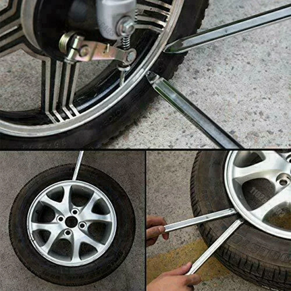 NEW 3pcs Motorcycle Cycling Steel Spoon Tire Iron Rim Opener Lever Changer Repair Tools For Bicycle Car Repairing Accessories