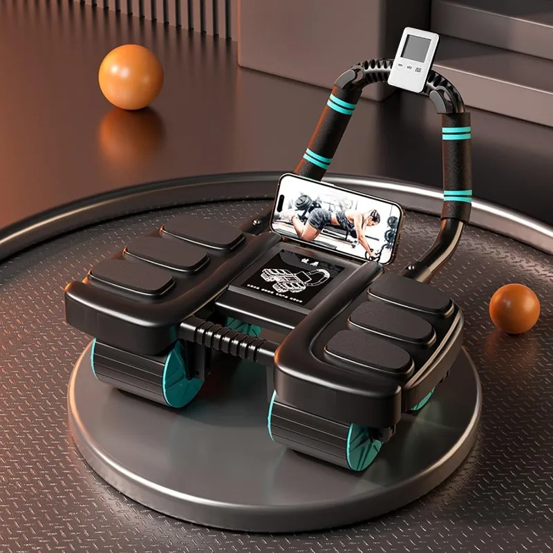 

2024 New Ab Wheel Roller with Elbow Support - Automatic Rebound Abdominal Wheel Roller