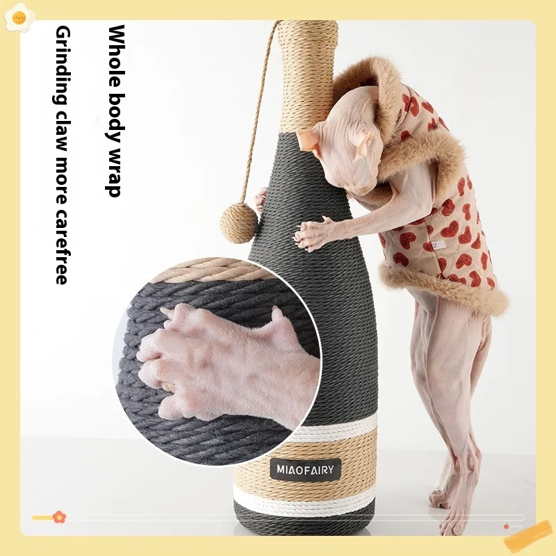 Placa de arranhar para animais de estimação, garrafa de vinho, macaco e ventosa de absorção, brinquedo, suprimentos para animais de estimação, ferramenta de indentação de garra arp
