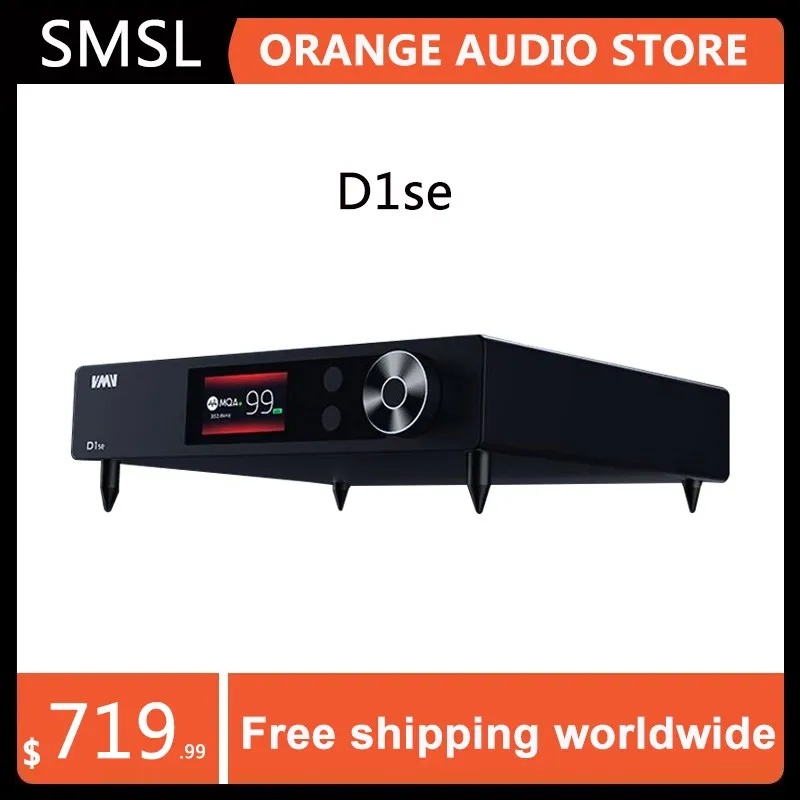 

SMSL VMV D1se High-end MQA Audio DAC luetooth5.0 USB Optical Coaxial RCA DSD512 ES9038PRO With Remote Control For VMV A1