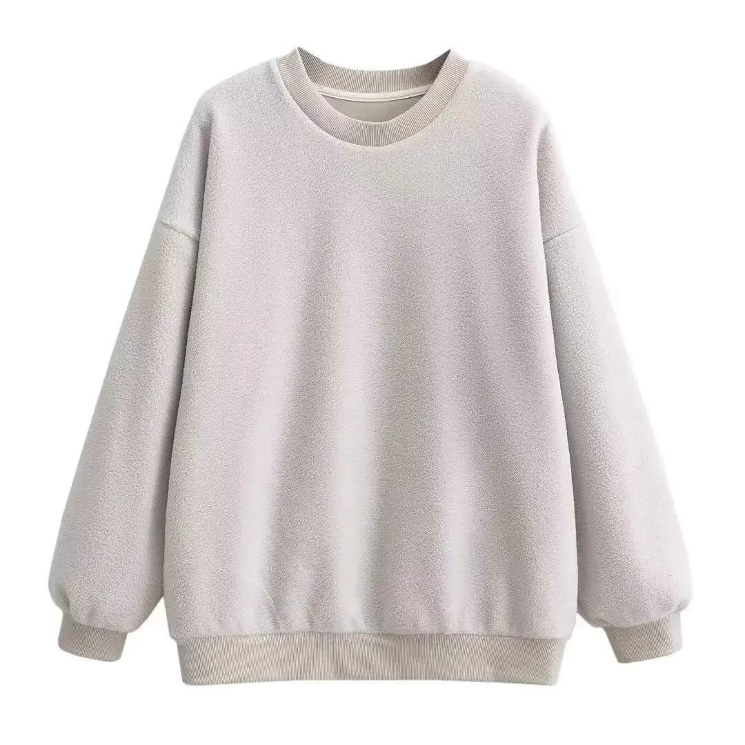 Suéter David de gola redonda para outono/inverno, estilo casual e despojado, jaqueta com capuz de pelúcia, quente, f, ...