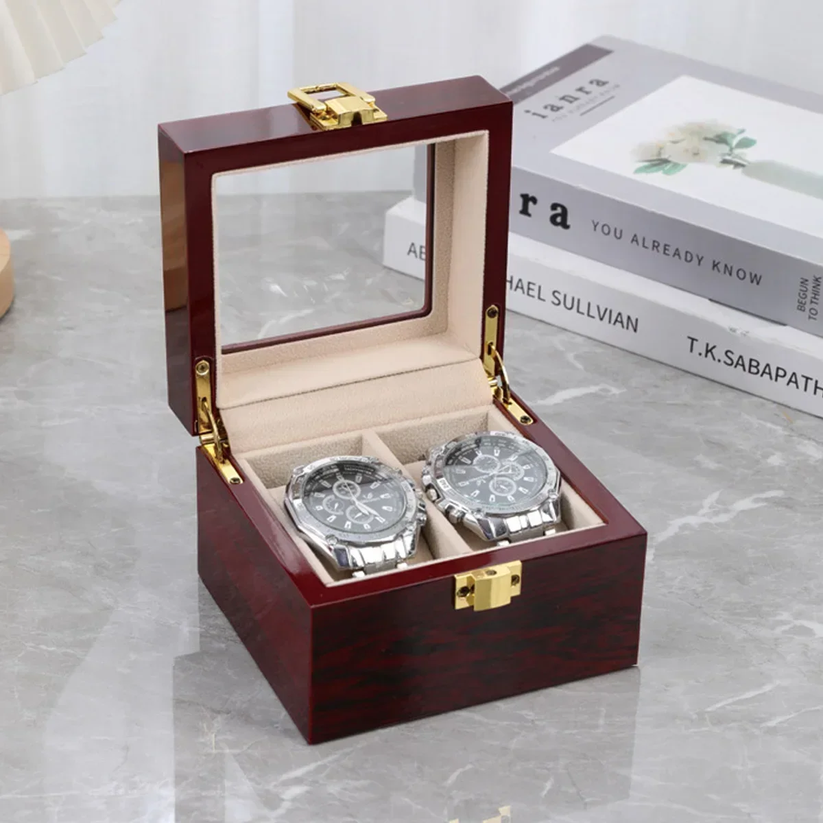 eco-friendly wooden watch box 1/2/3/5/6/10/12 slot watch gift box watch storage travel box universal storage box image 5
