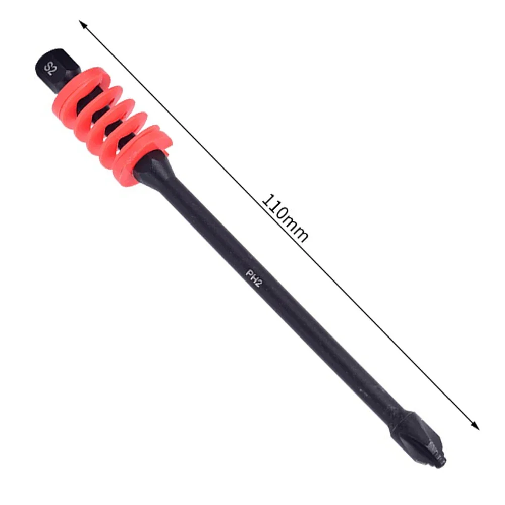 2pcs Screwdriver Bits Magnetic Anti-Slip Cross Driver Bits W/ Spring Ejection For Power Driver Electric Drill Accessories
