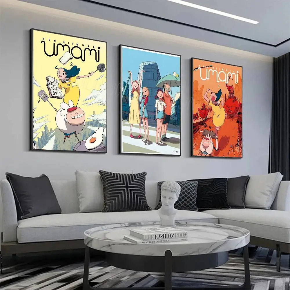 Ken N-Niimura Illustration Art Posters Living Room Bar Cafe Quality Canvas Vintage Style Comics Painting Art Home Wall Decor